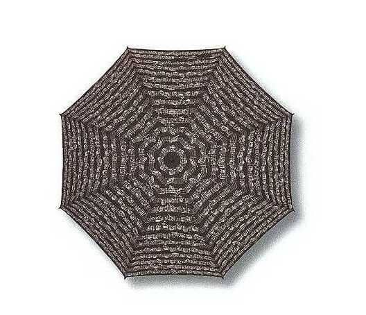 paraguas plegable pentagrama negro