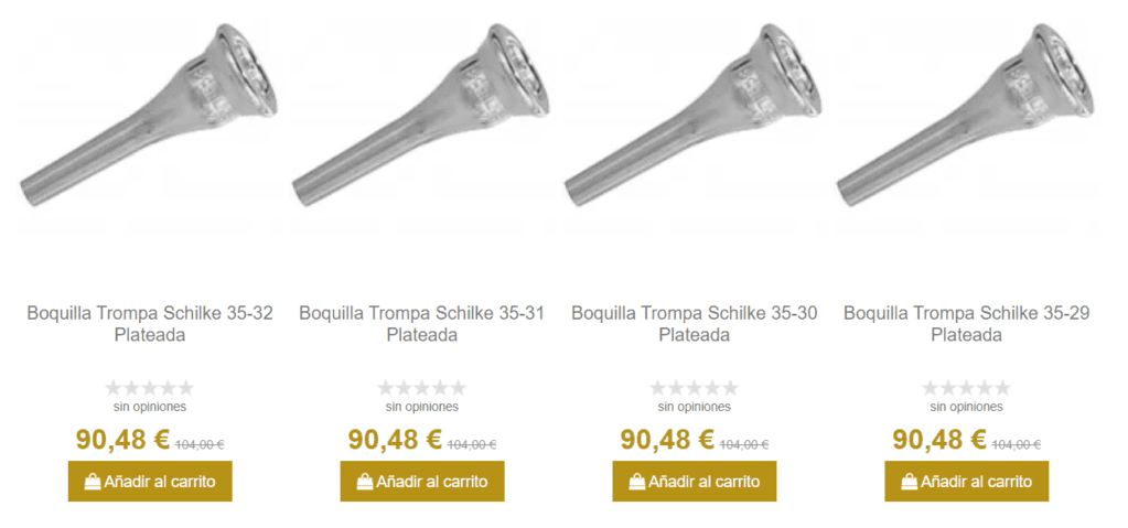 boquillas para regalar a trompistas